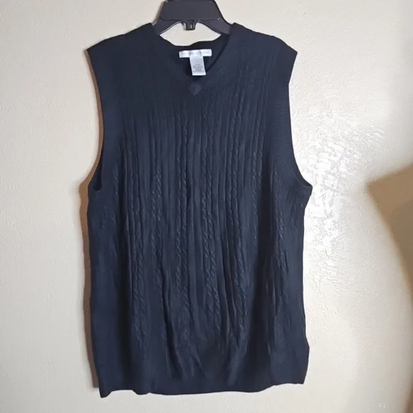 GEOFFREY BEENE Men's Sweater‎ Black Vneck Size M - Picture 6 of 6